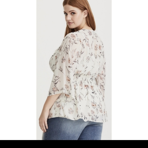 Torrid sheer chiffon babydoll top - Picture 2 of 4